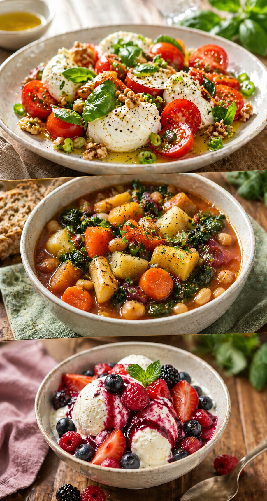 A colourful plant-rich meal