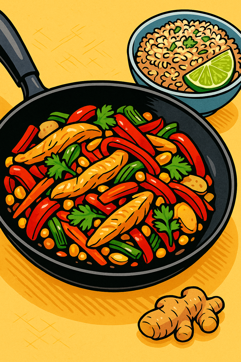 Ginger Chicken & Veg Stir-Fry