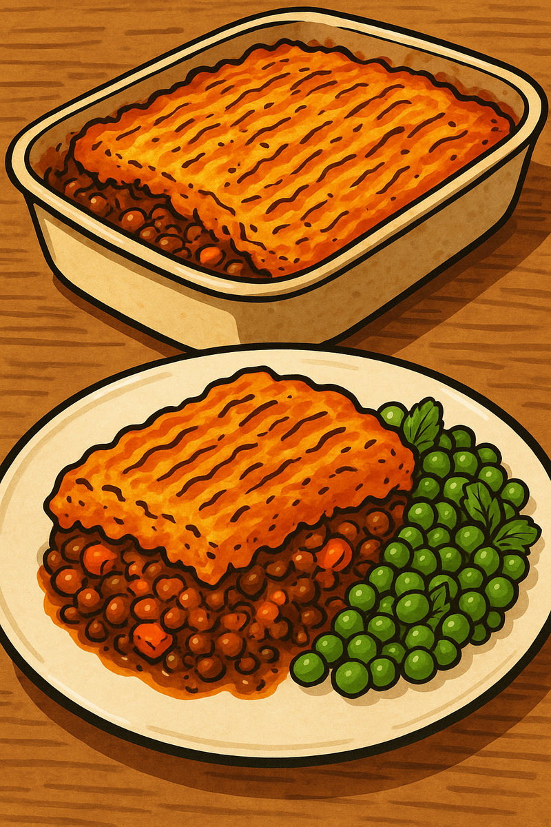 Shepherd’s Pie with Carrot–Parsnip–Potato Mash & Lentils