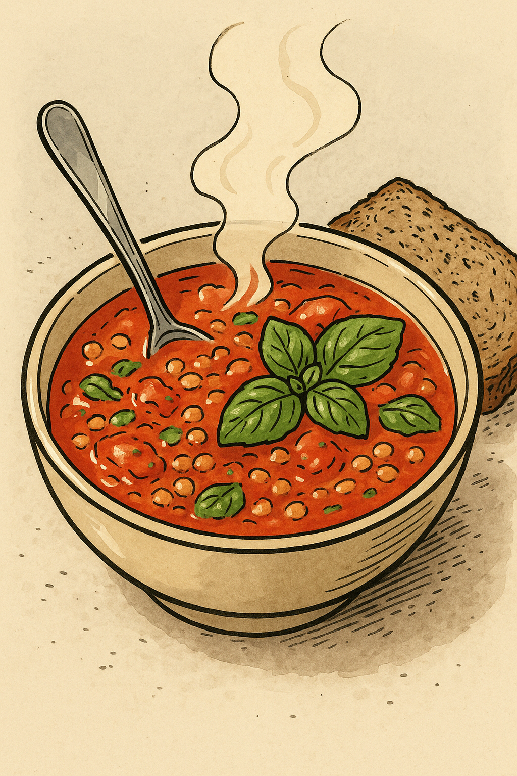 Fast Tomato & Lentil Soup